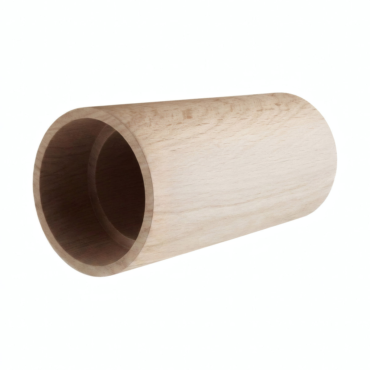 Pantalla cilíndrica de haya para foco con portalámparas E27 — Madera natural