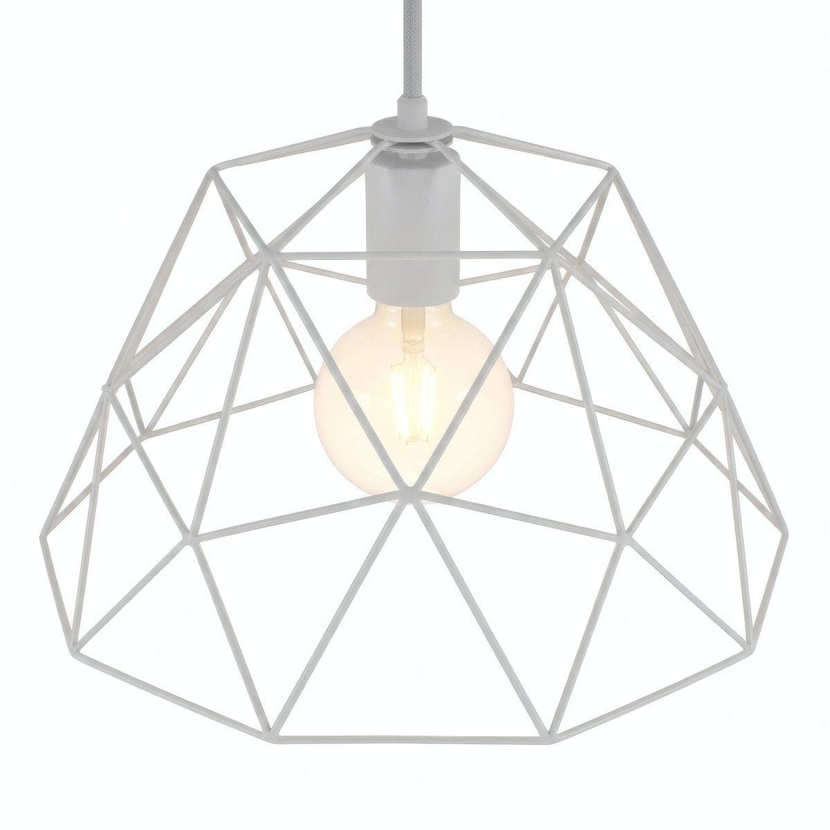 Pantalla jaula cúpula XL metal Ø 35 cm con portalámparas E27
