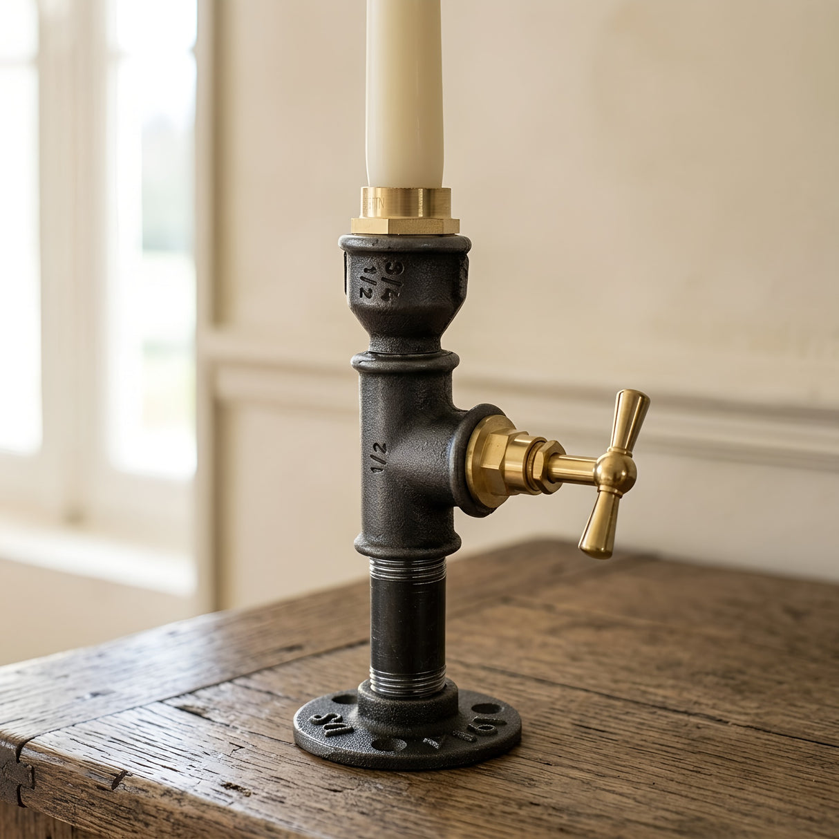 Portavelas Steampunk con Grifo