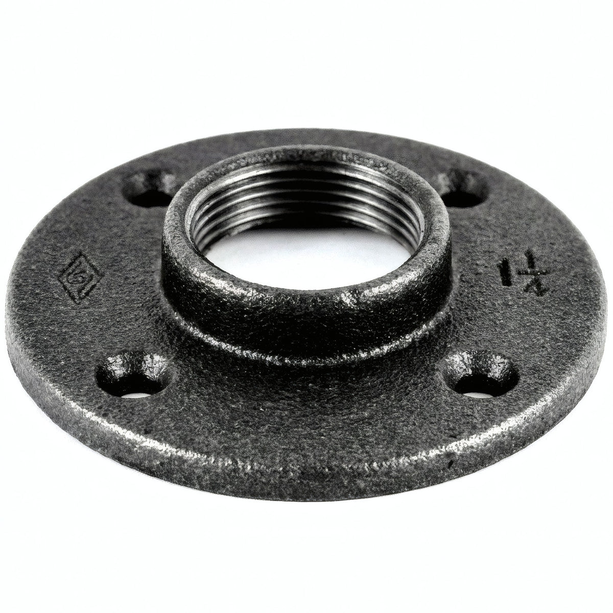 Brida 1''1/4 | 33x42mm diámetro grande fundición negra - foto de producto sobre fondo blanco 7