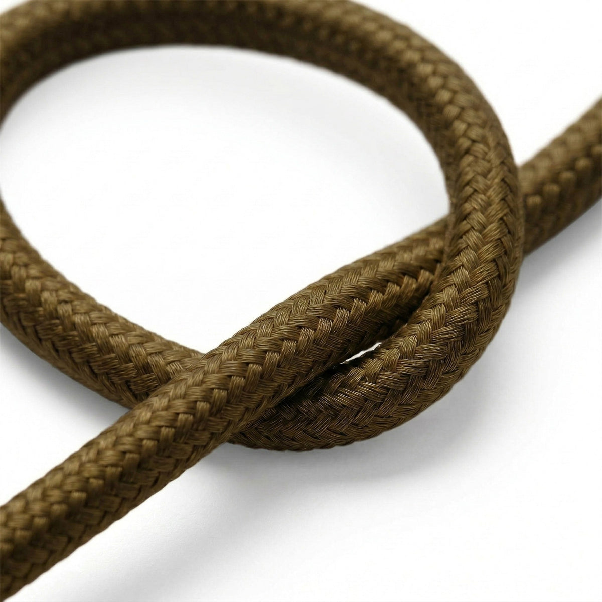 Cable textil redondo de algodón – Marrón espresso