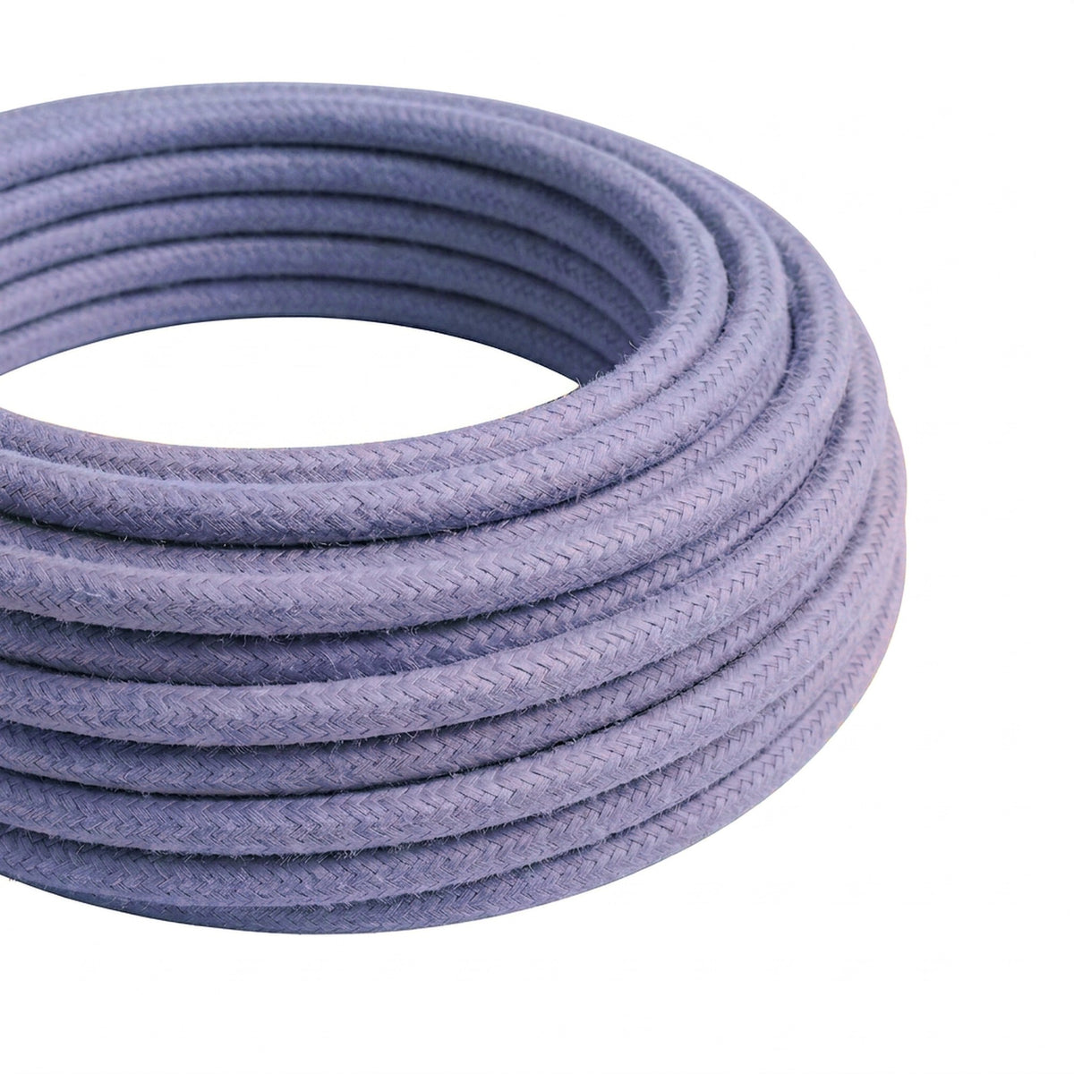 Cable textil redondo efecto seda – Lavanda