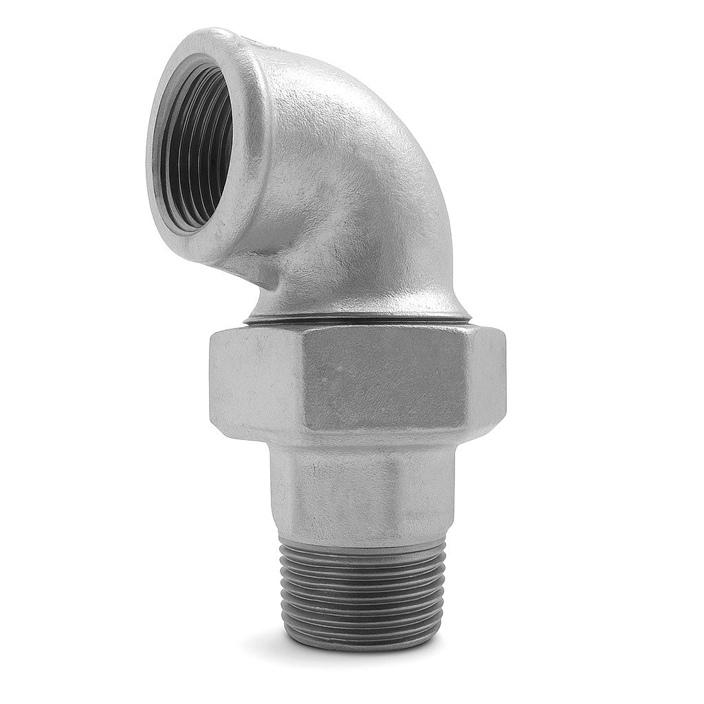 Coude union mâle femelle plomberie fonte galvanisée
