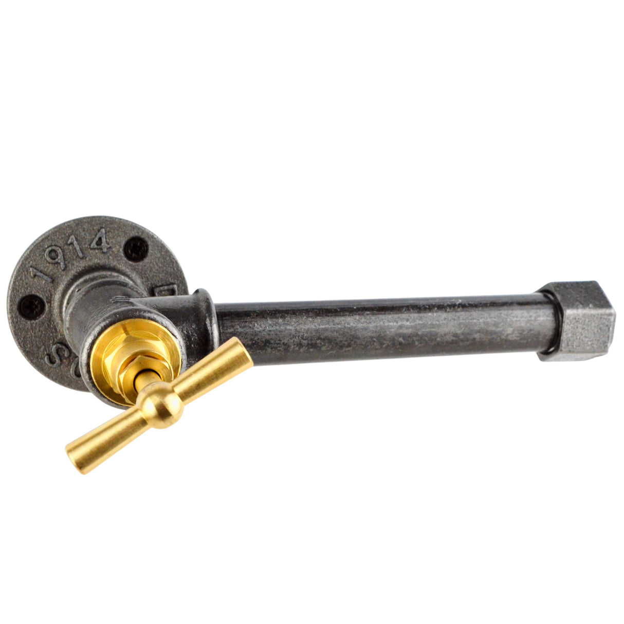 Dispensador de papel higiénico con grifo de latón. | Modelo 1