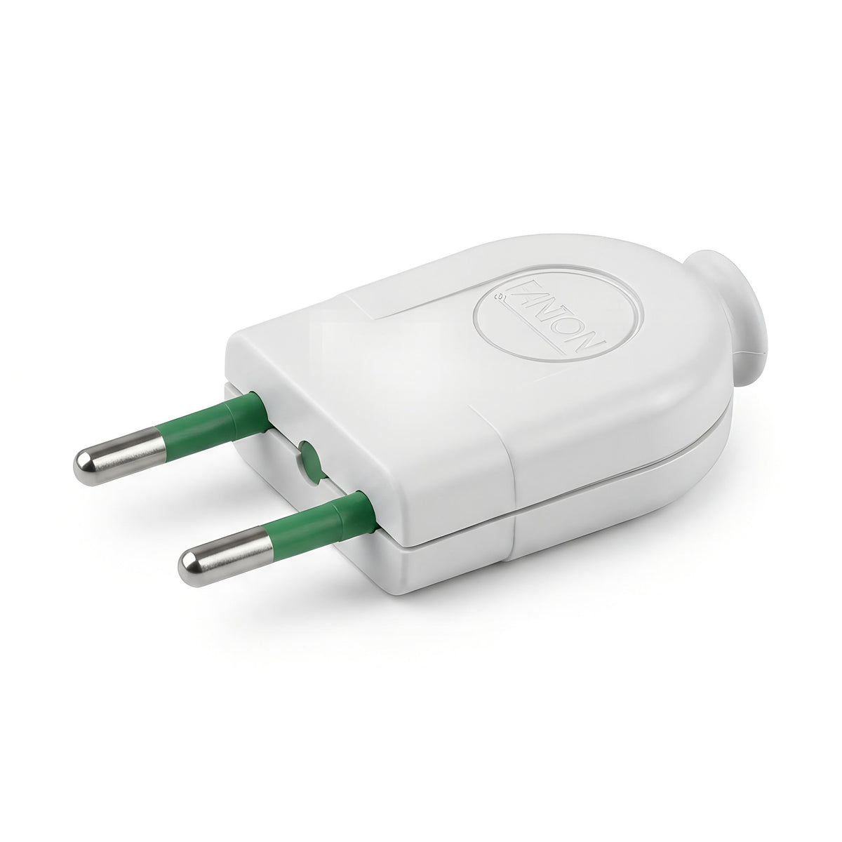 Clavija eléctrica recta, modelo pequeño para lámpara — Blanco