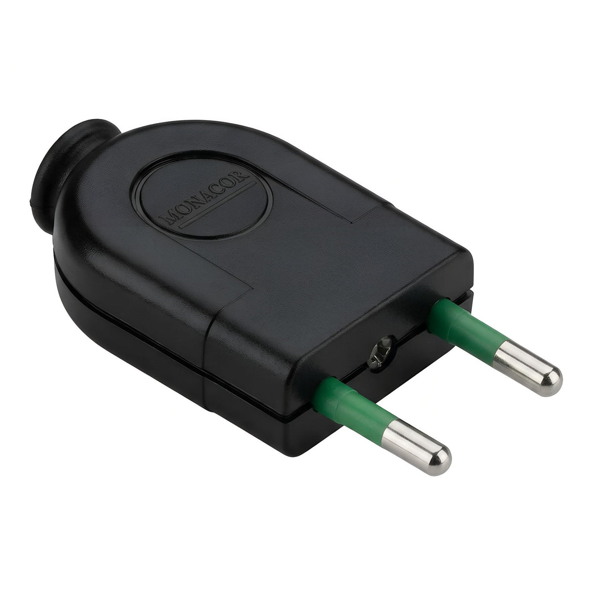 Clavija eléctrica recta, modelo pequeño para lámpara — Negro