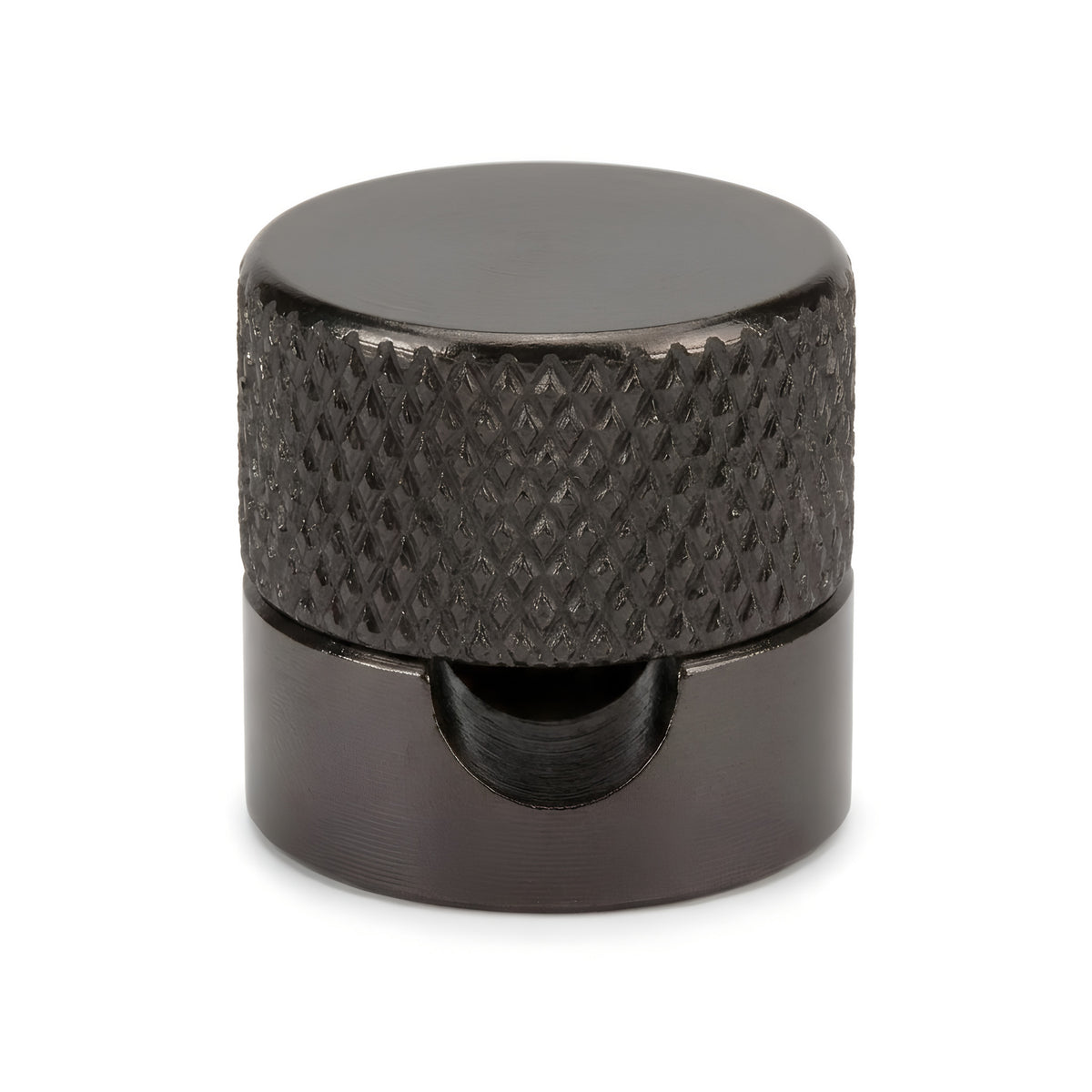 Pasacables de pared de metal para cable textil — Perla negra