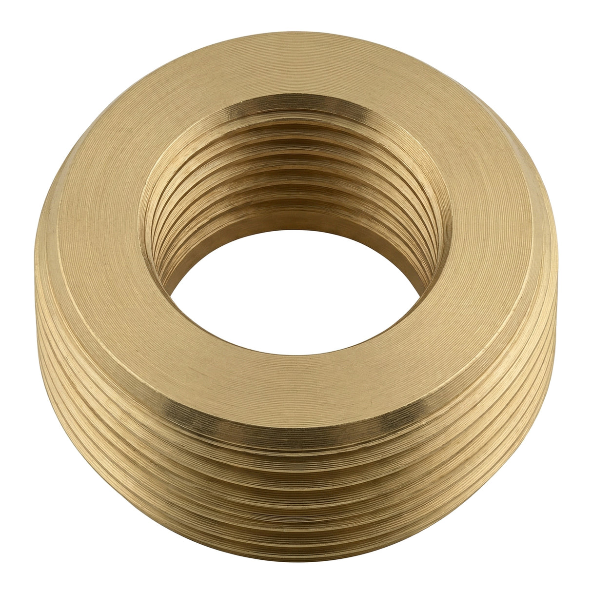 Anillo de tuerca reducida macho-hembra de latón CW617N BSP - vista superior