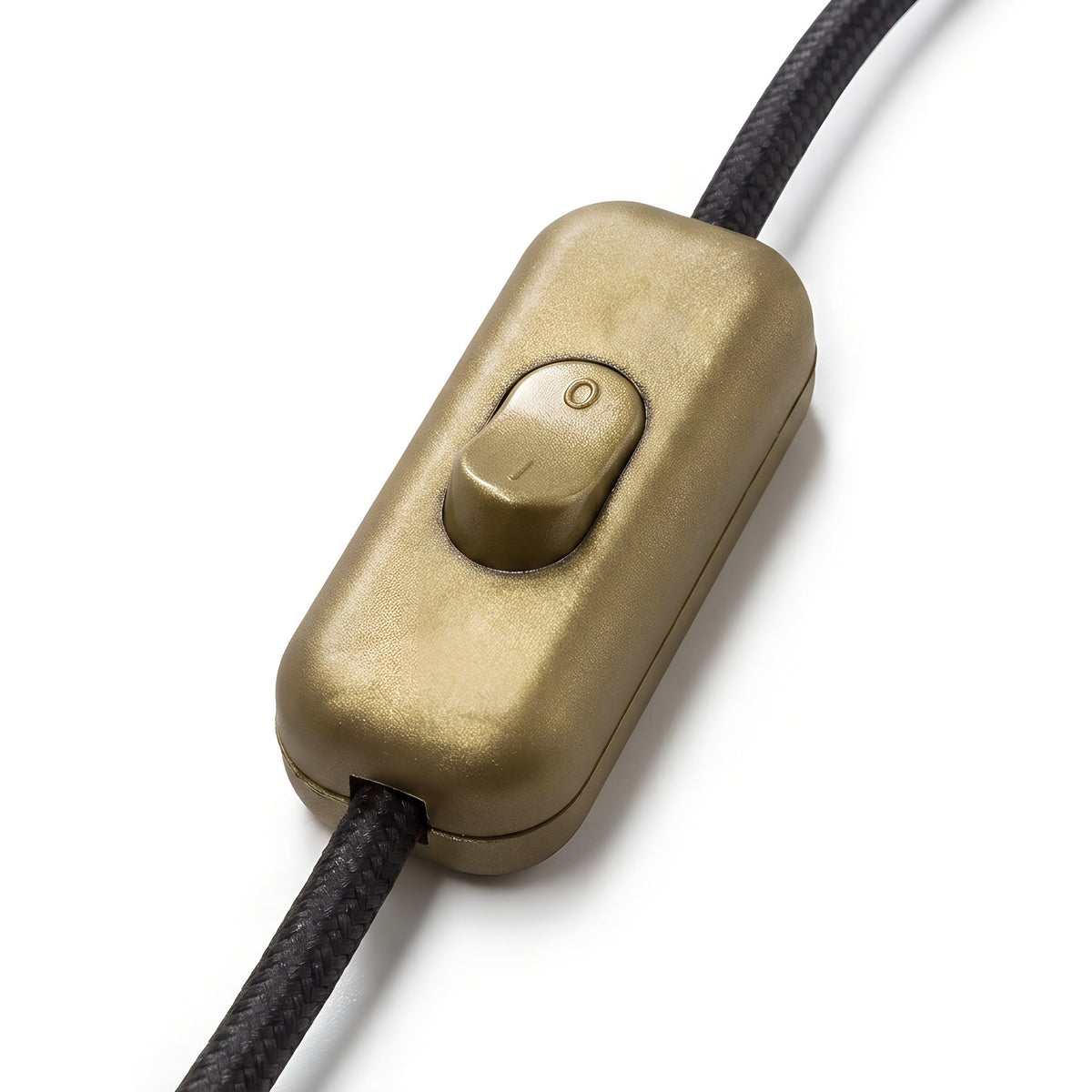 Interruptor bipolar de balancín para cable de lámpara — Oro