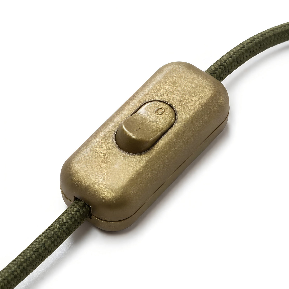 Interruptor bipolar de balancín para cable de lámpara — Oro