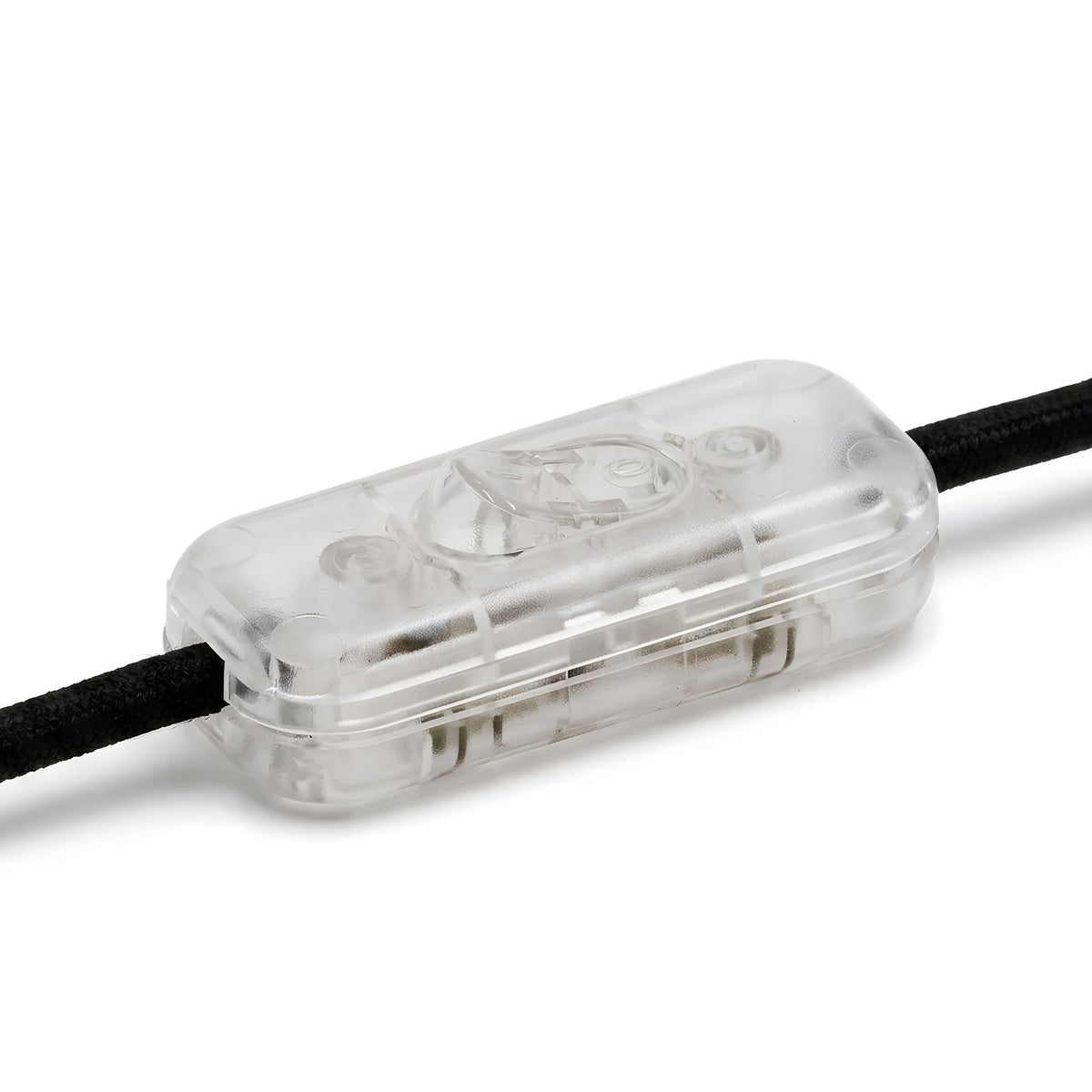 Interruptor bipolar de balancín para cable de lámpara — Transparente