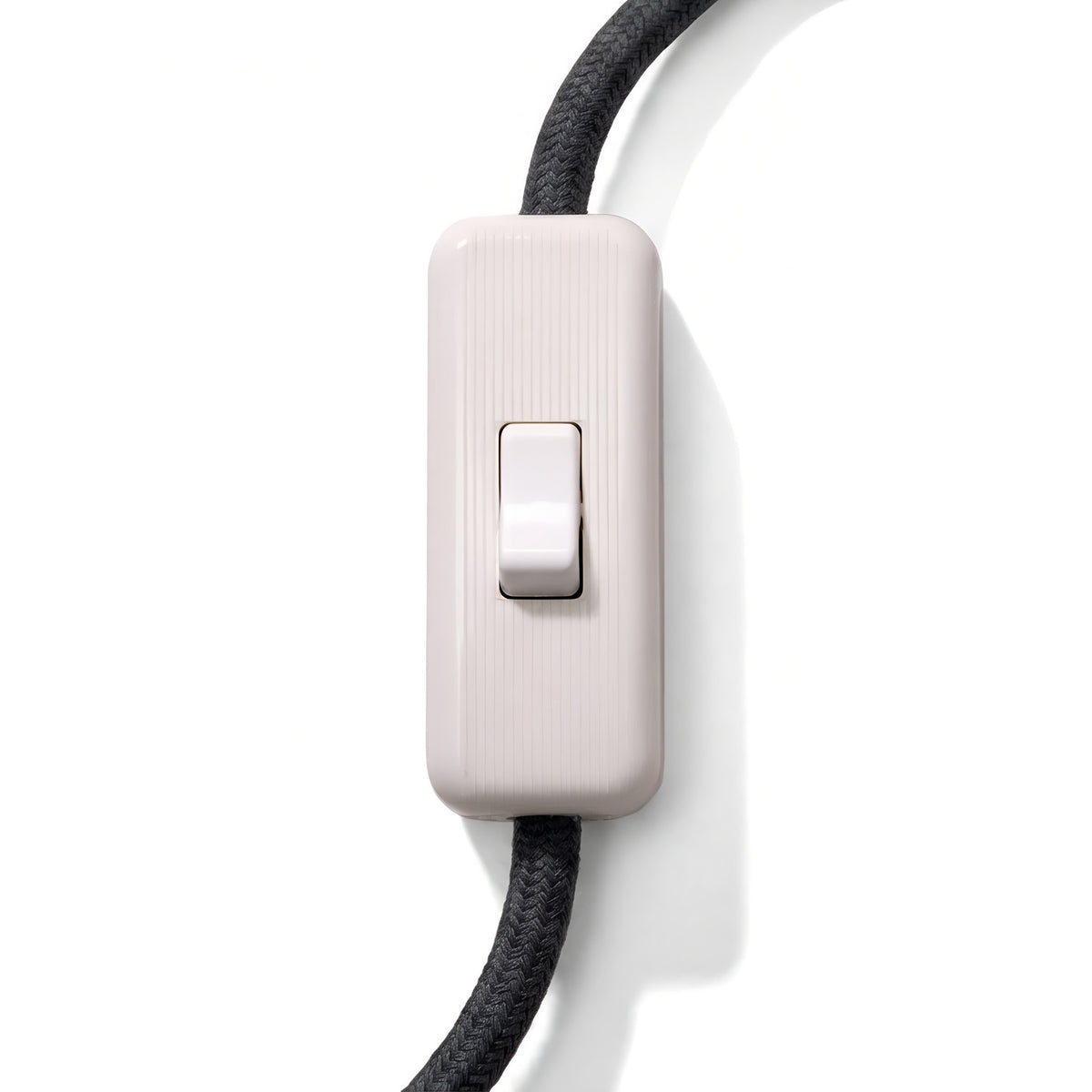 Interruptor unipolar de balancín para cable de lámpara — Blanco