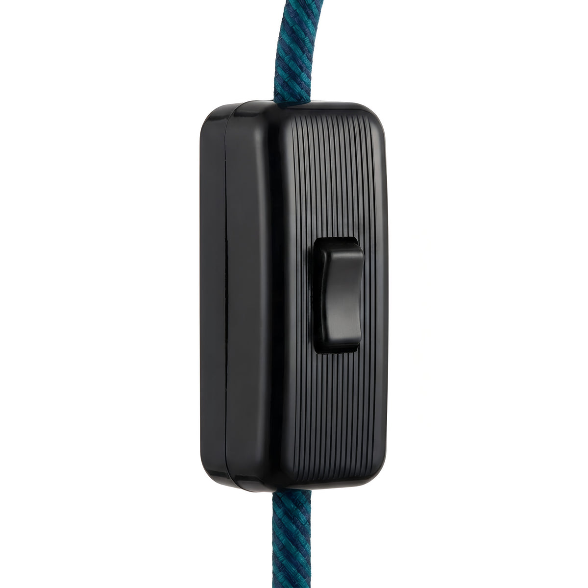 Interruptor unipolar de balancín para cable de lámpara — Negro
