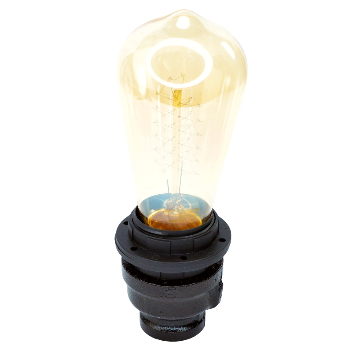 Kit Portalámparas E27 Termoplástico con Accesorio – decoración – pintura negra - kit portalámparas para lámpara industrial DIY - vista 2