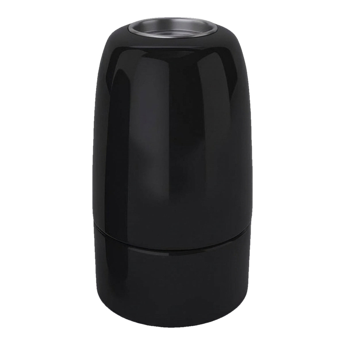 Portalámparas E14 de porcelana — Negro