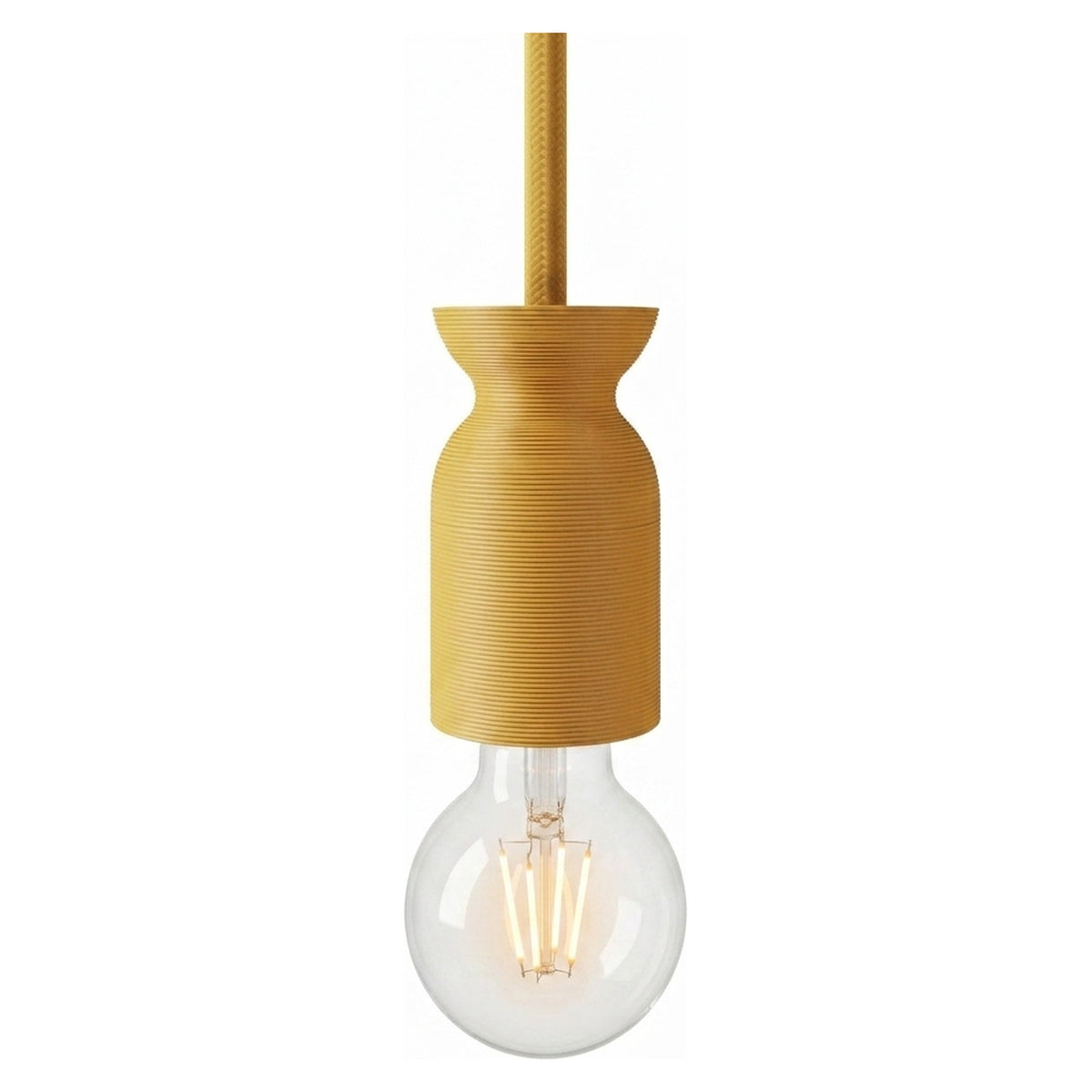 Portalámparas E27 de plástico reciclado impreso en 3D — Ocre