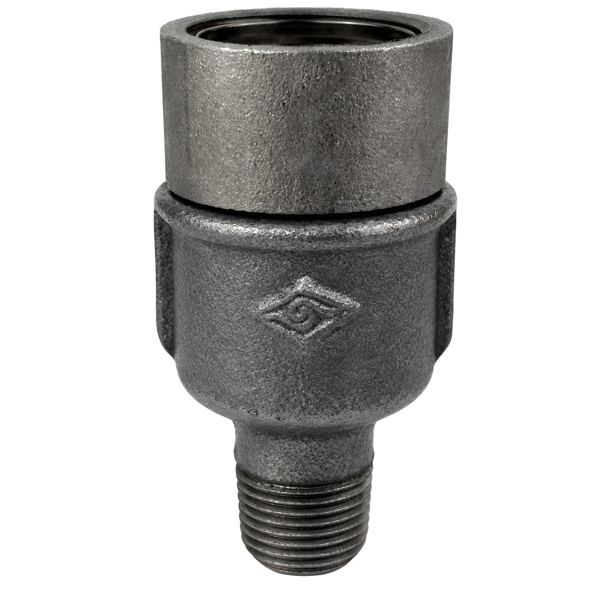 Kit portalámparas E27 con anillo sobre racor 1/2'' (15x21mm) macho de hierro fundido negro económico