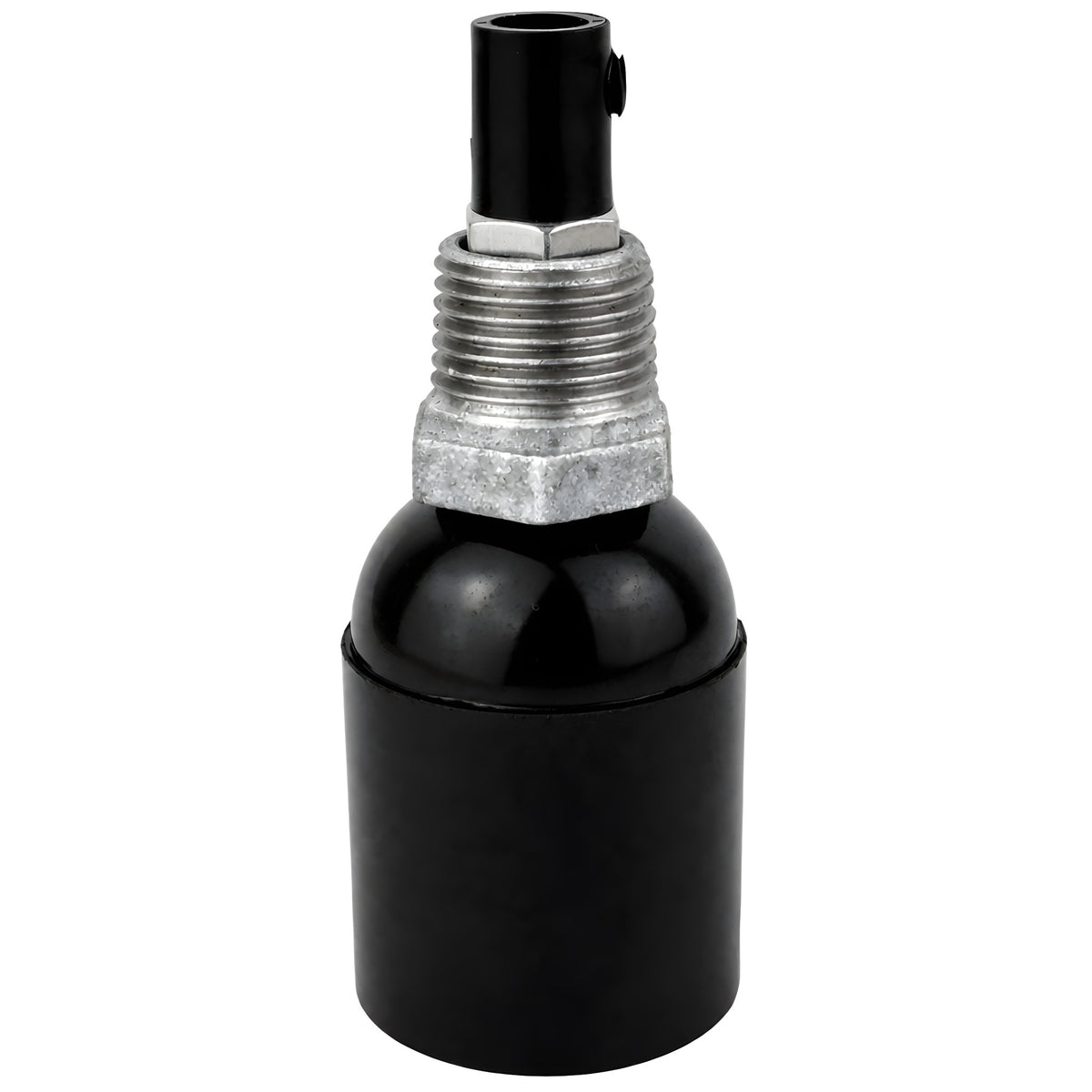 Kit portalámparas E27 de baquelita sobre racor 1/2'' (15x21mm) macho de hierro fundido galvanizado