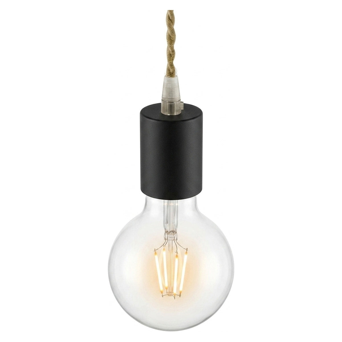 Portalámparas E27 de madera — Negro