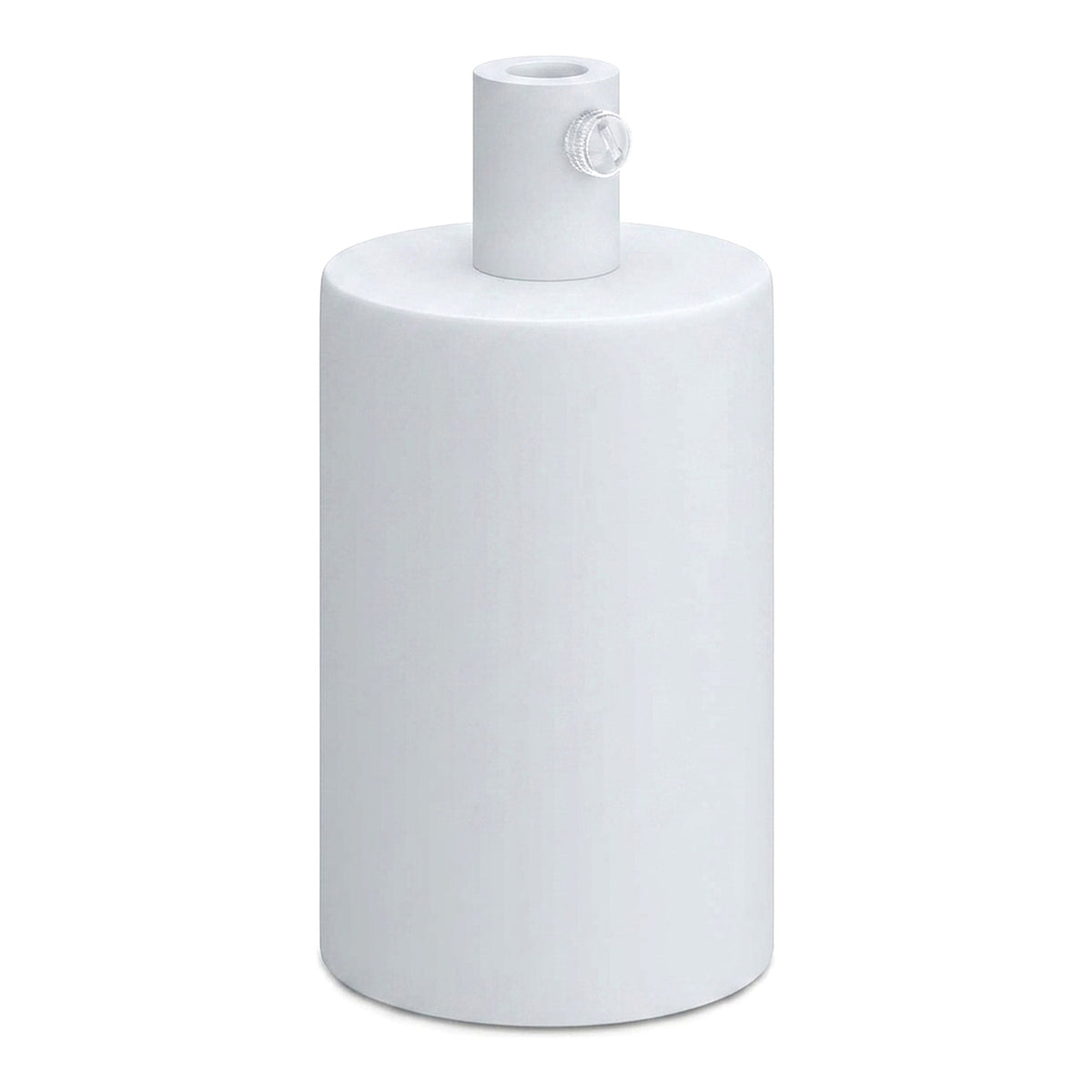 Portalámparas E27 cilíndrico de metal — Cilíndrico de metal / Blanco mate