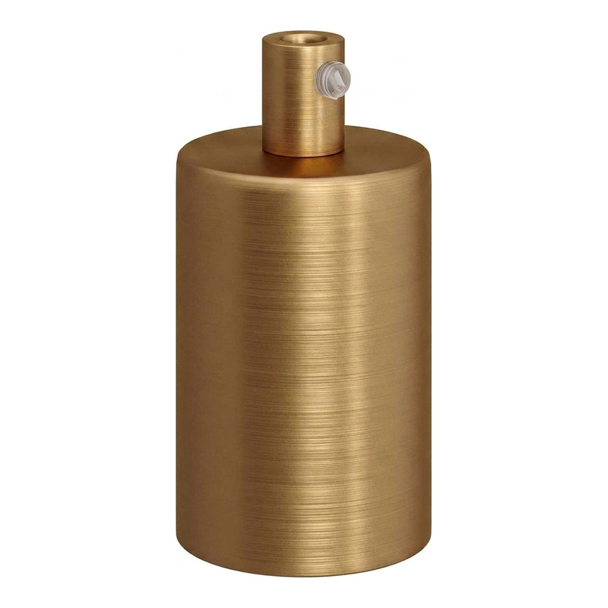 Portalámparas E27 cilíndrico de metal — Cilíndrico de metal / Bronce satinado