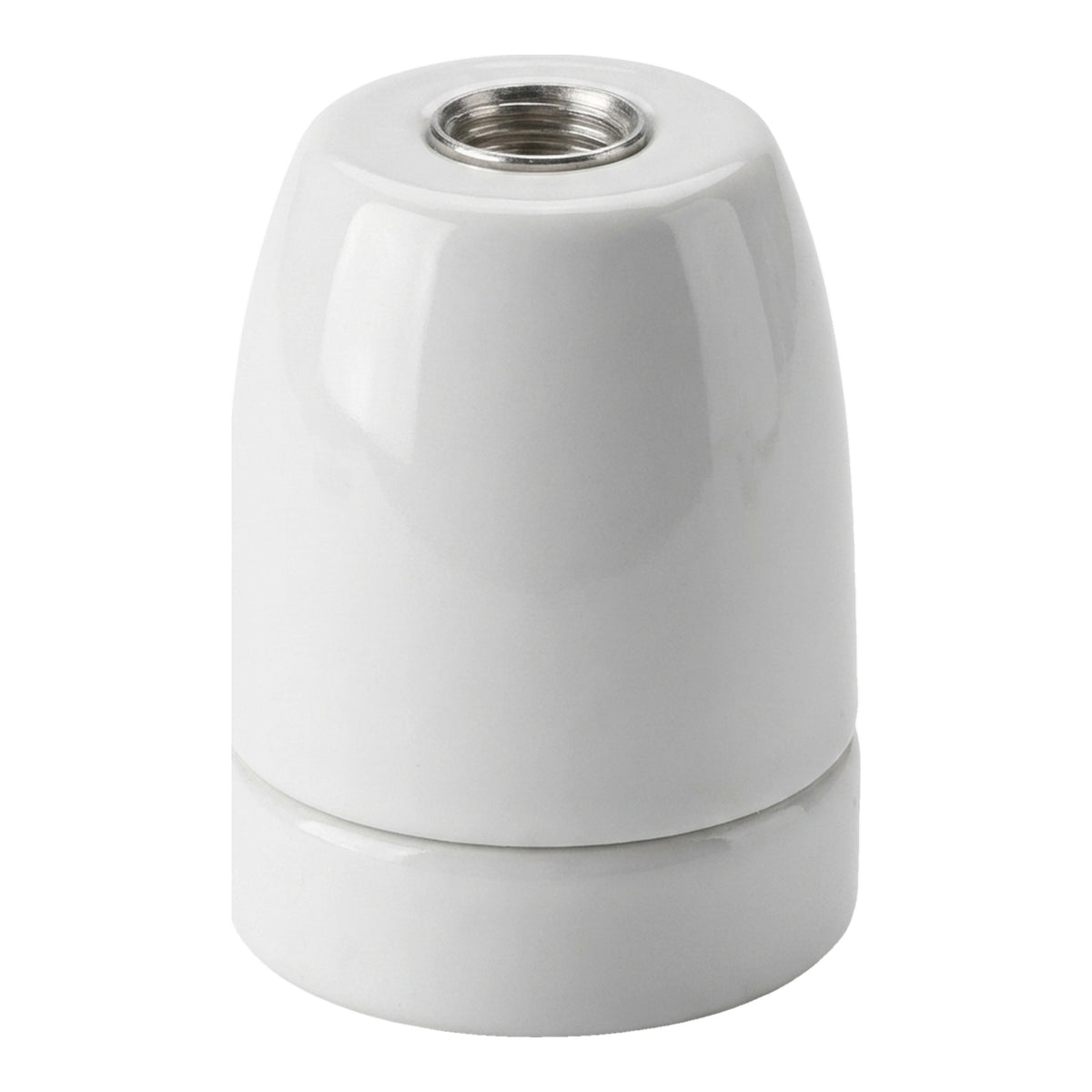 Portalámparas E27 de porcelana — Blanco