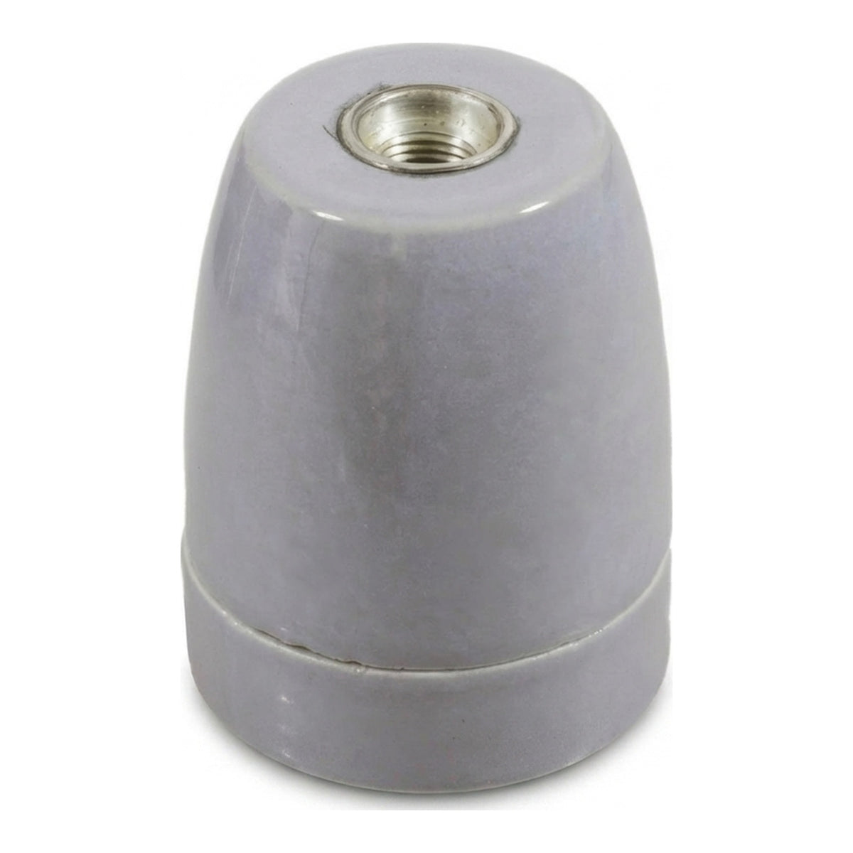 Portalámparas E27 de porcelana — Gris