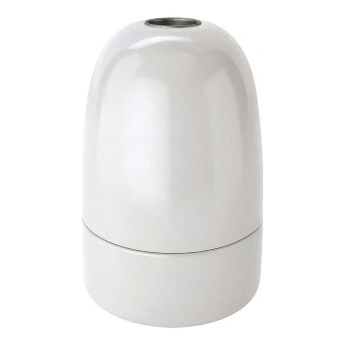 Portalámparas E40 de porcelana — Blanco