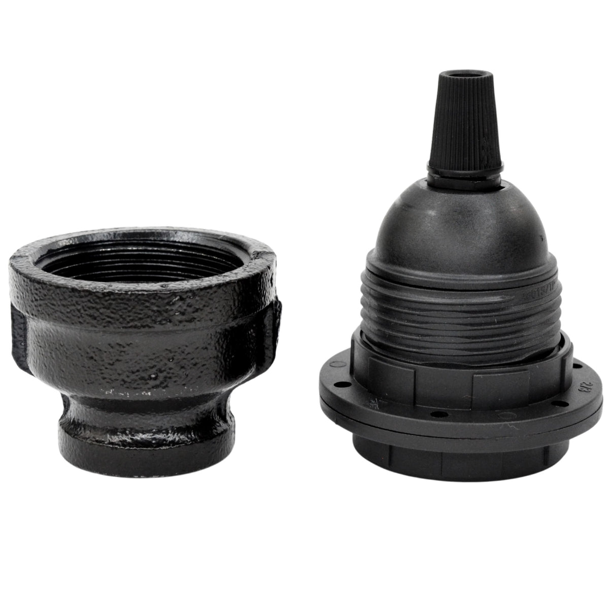 Kit Portalámparas E27 Termoplástico sobre Accesorio – decoración – pintura negra - kit portalámparas para lámpara industrial DIY - vista 4