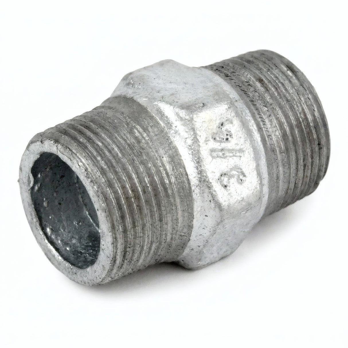 Nipple igual de fundición galvanizada - foto de producto sobre fondo blanco 4