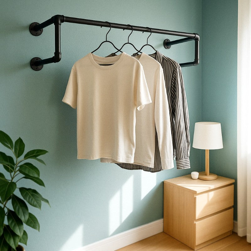 penderie en tube de plomberie à visser