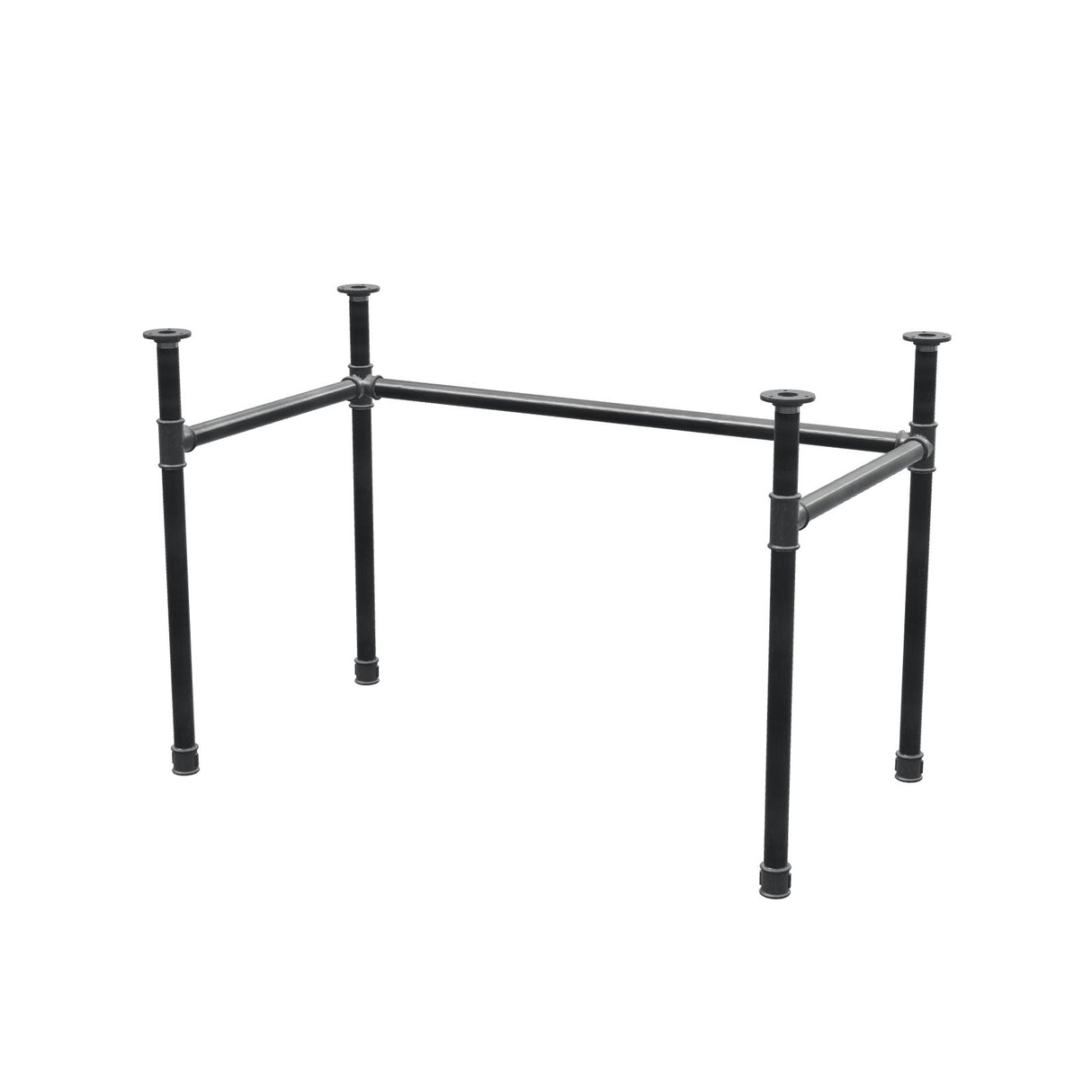 Base de escritorio, estructura en U, hierro fundido y acero Ø 34 mm, 112 × 62 cm, altura 72 cm