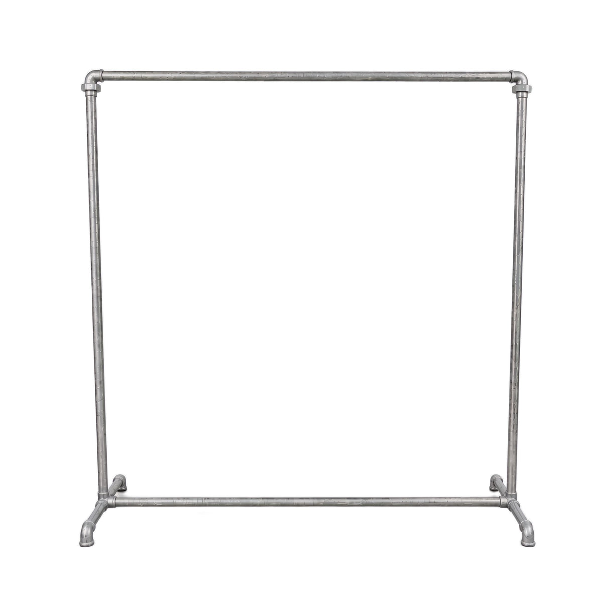 Perchero industrial galvanizado sin ropa - vista frontal