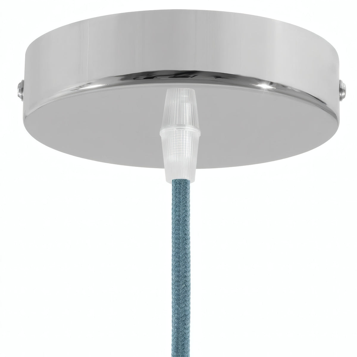 Florón cilíndrico de metal, Ø 120 mm — Cónico de termoplástico / Cromado