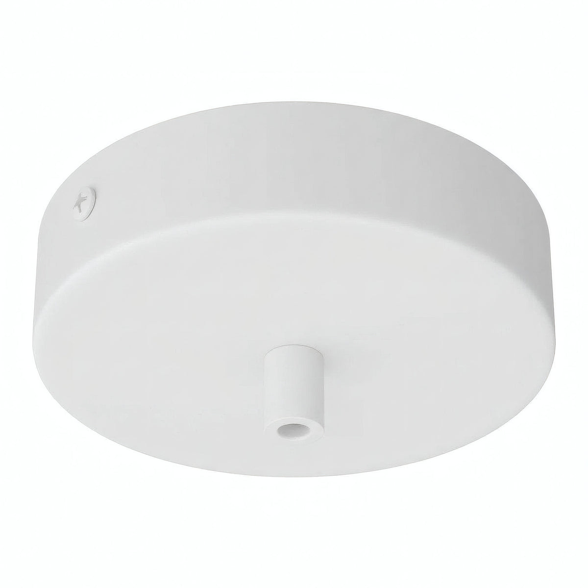 Florón cilíndrico de metal, Ø 120 mm — Cilíndrico de metal / Blanco mate