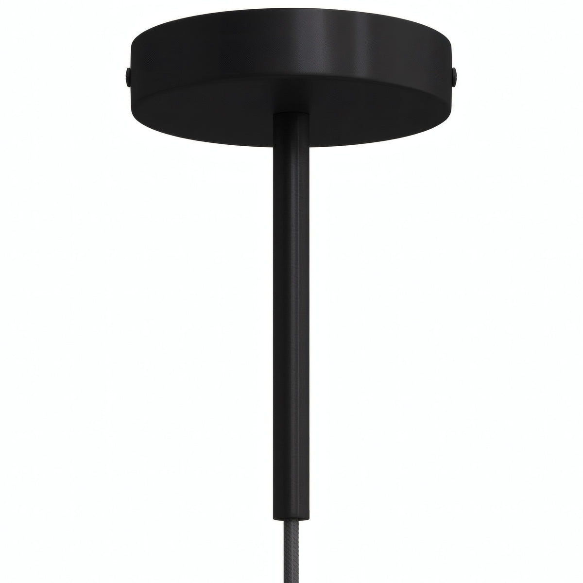 Florón cilíndrico de metal con prensacables de 15 cm — Negro