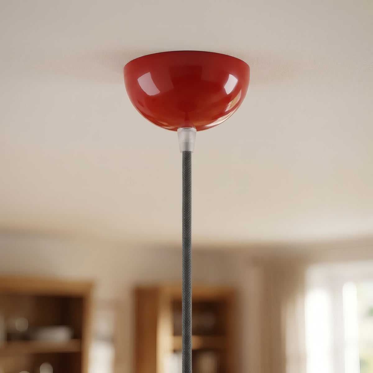 Florón semiesférico de metal, Ø 100 mm — Rojo
