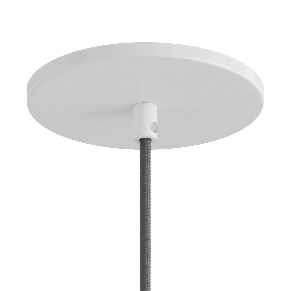 Florón empotrable enrasado, Ø 126 mm — Blanco mate