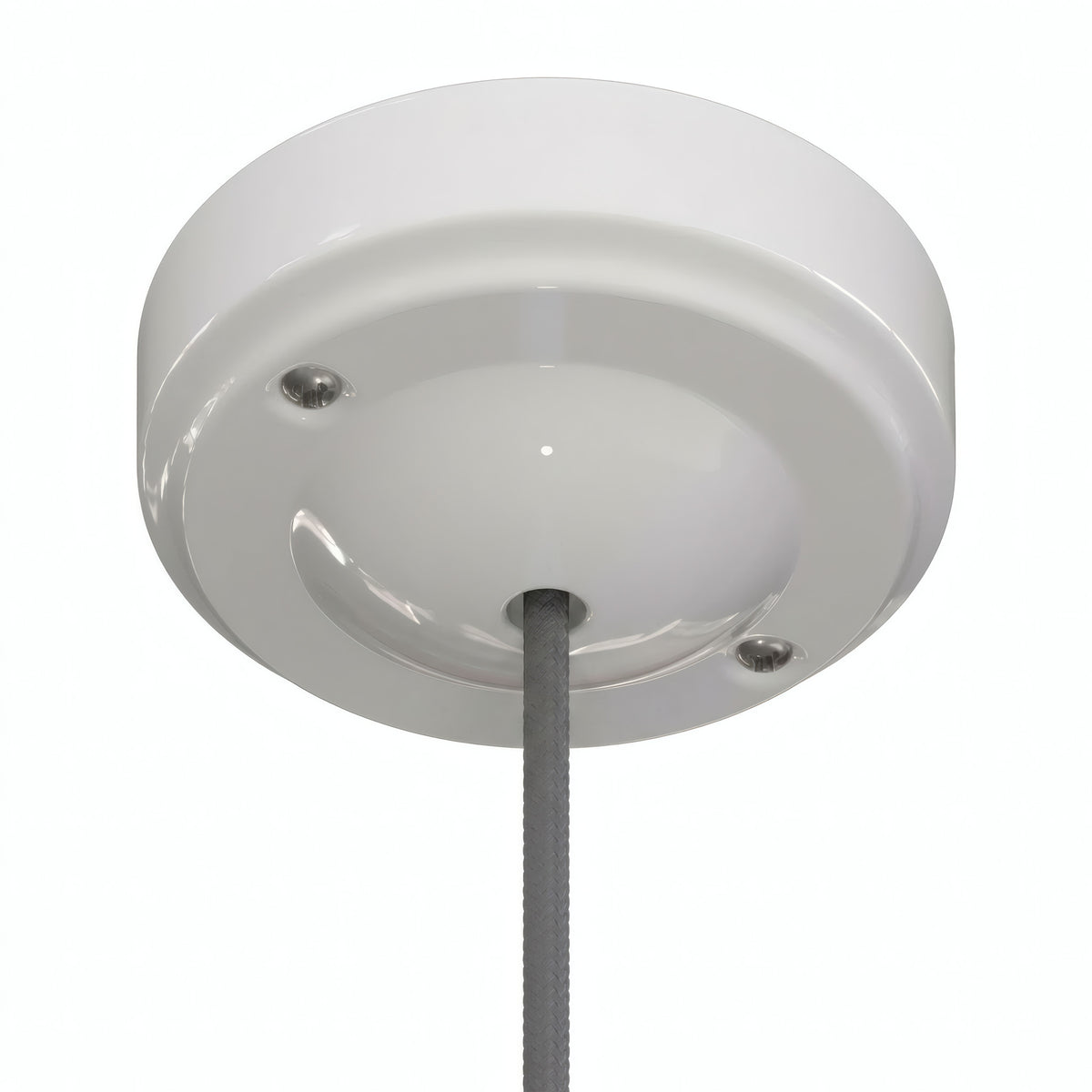Florón minimalista de porcelana, Ø 100 mm — Blanco