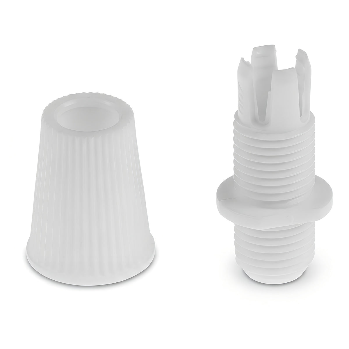 Prensacables cónico para cable textil — Blanco