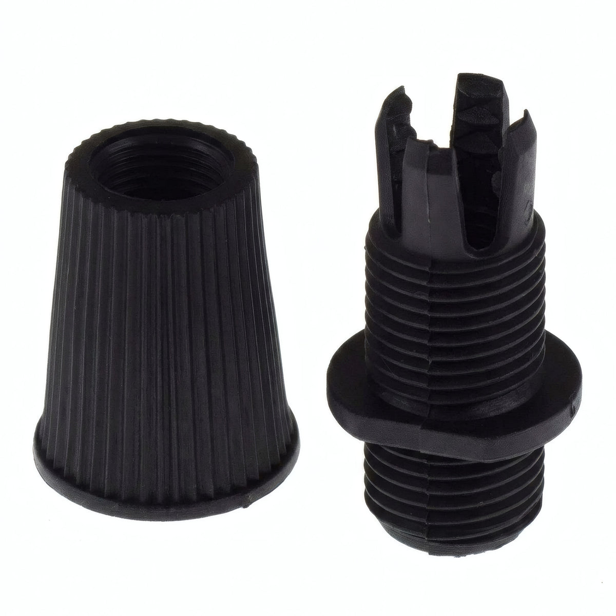 Prensacables cónico para cable textil — Negro