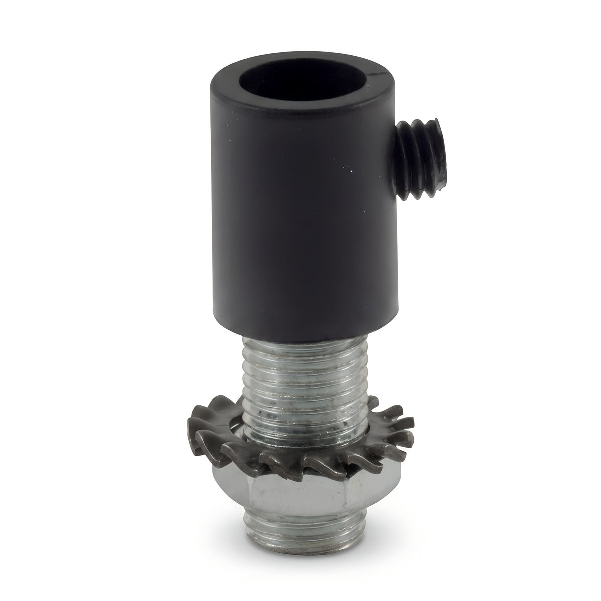 Prensacables cilíndrico de plástico, tubo roscado M10x1 — Negro