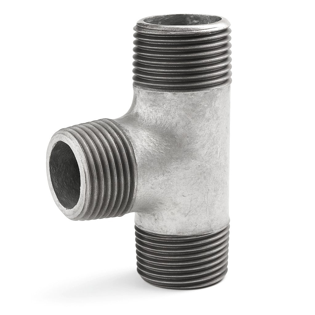 Té mâle fileté galvanisé plomberie