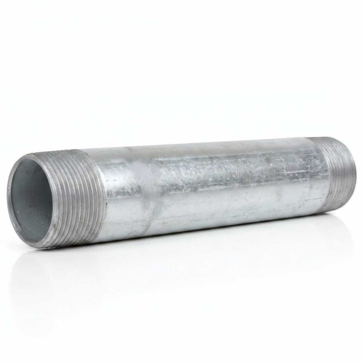 Tube 1''1/2 - 40x49mm acier galvanisé - fileté - photo produit fond blanc 4