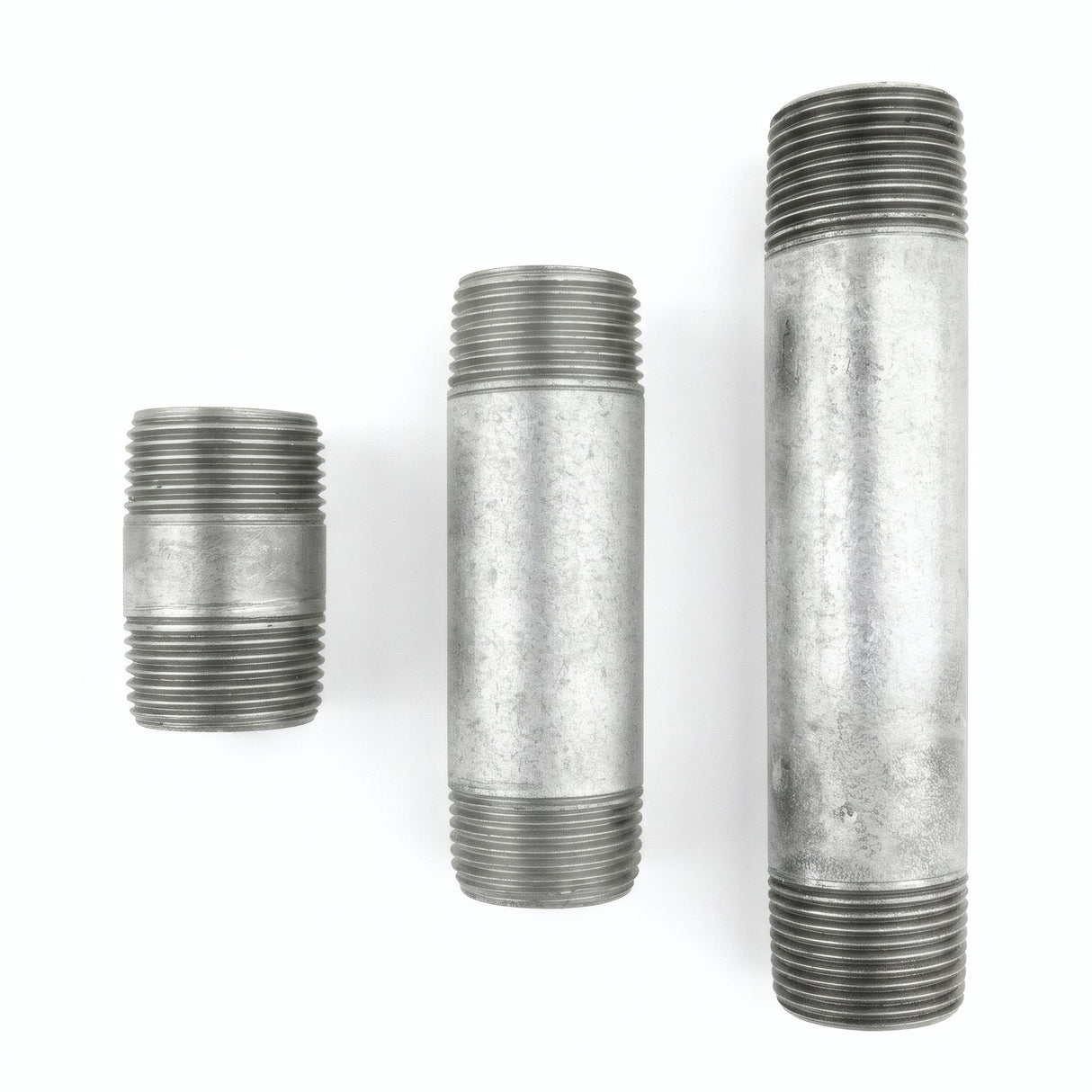 Tube 1'' - 26x34mm acier galvanisé - fileté - photo produit fond blanc 1
