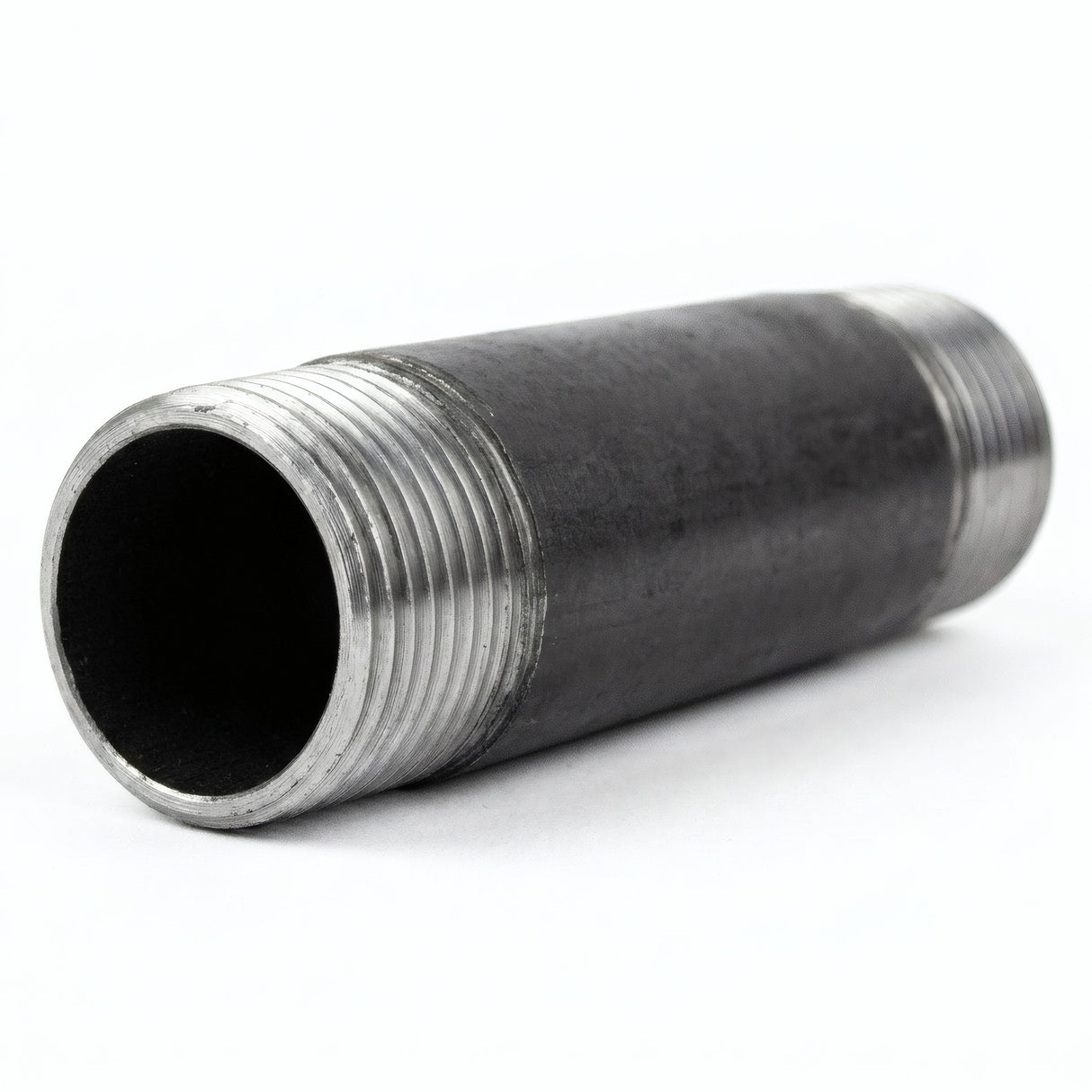 Tube 1'' - 26x34mm acier noir - fileté - photo produit fond blanc 8