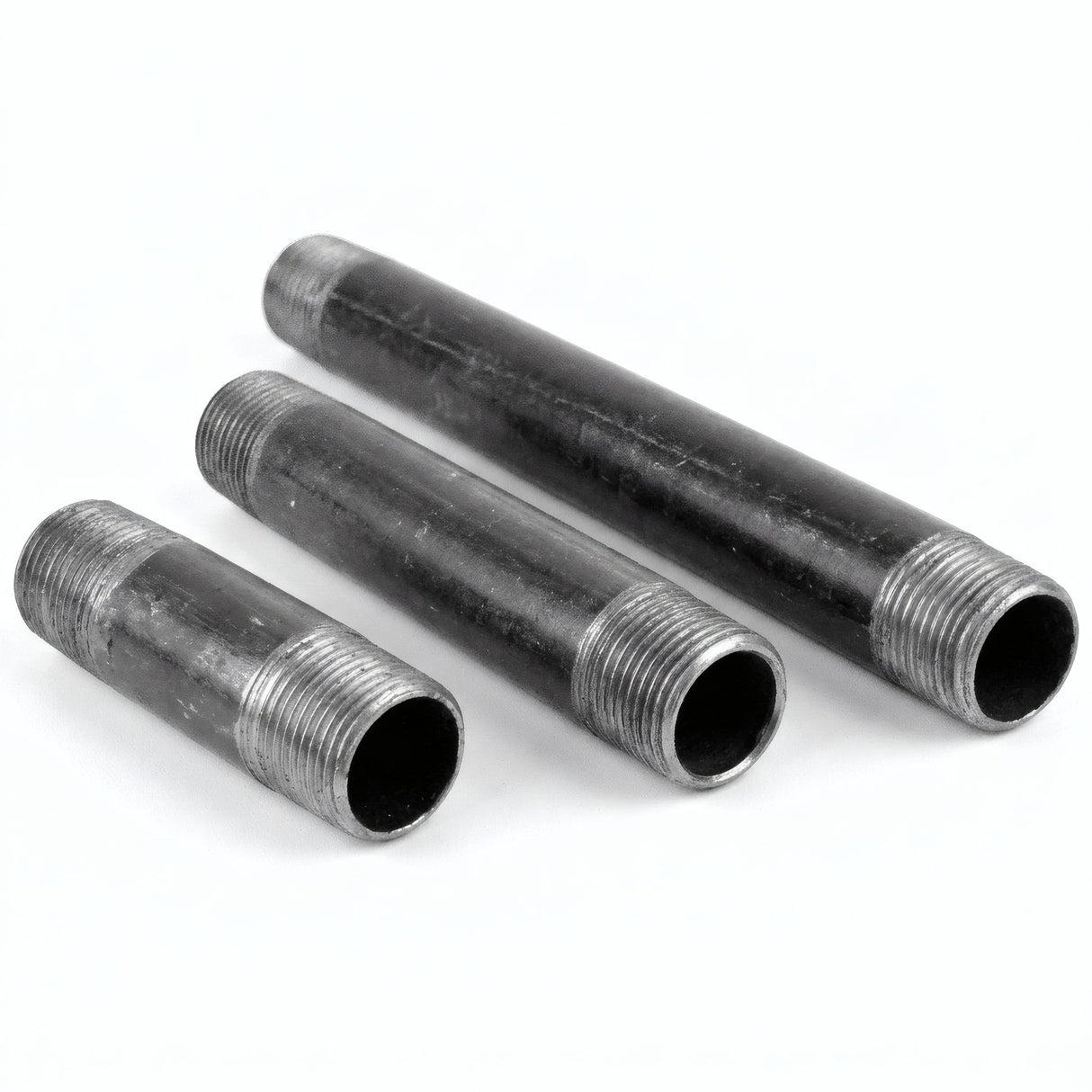 Tube 3/8'' - 12x17mm acier noir - fileté - photo produit fond blanc 8