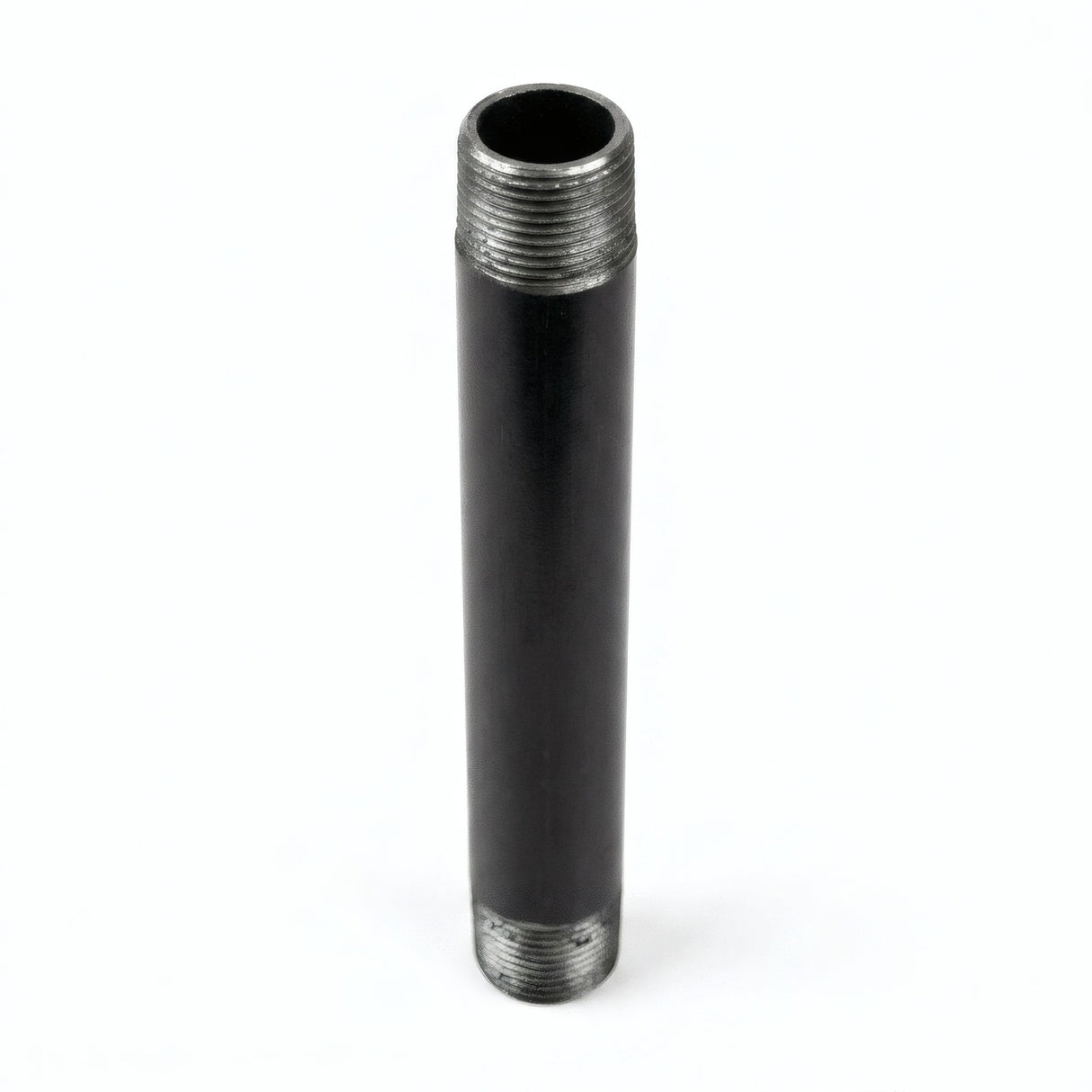 Tube 3/8'' sur-mesure - 12x17mm acier noir - fileté - photo produit fond blanc 1