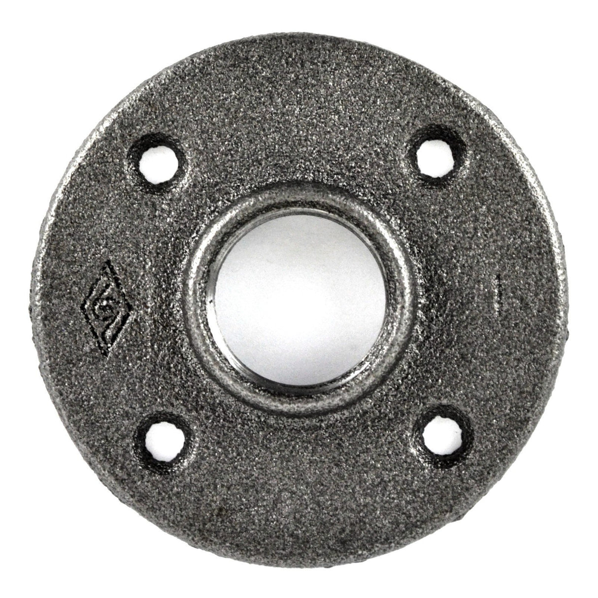 bride de plancher 26x34 taraudée en fonte noire