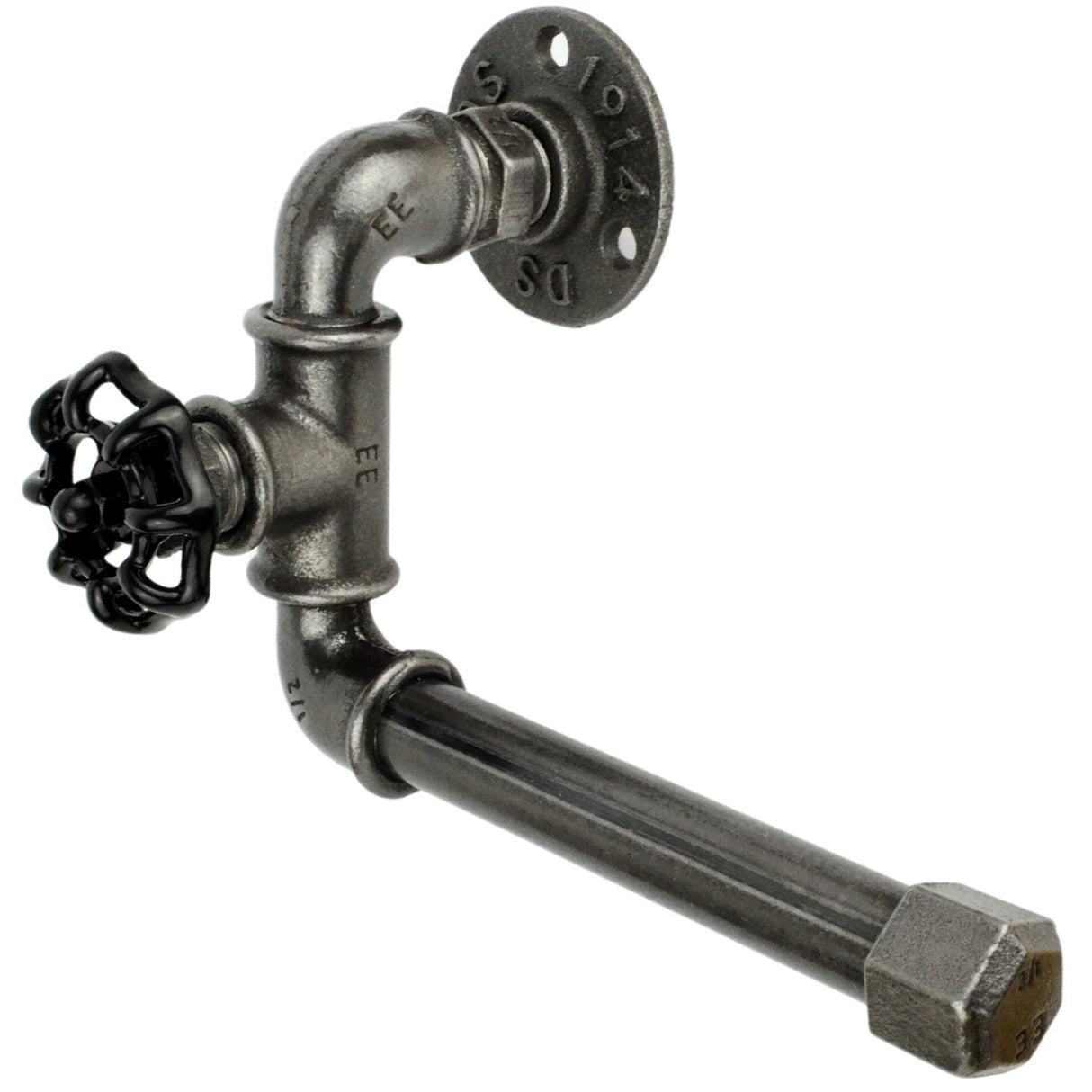 Dispensador de papel higiénico válvula | Modelo 3, pequeño volante de hierro fundido.